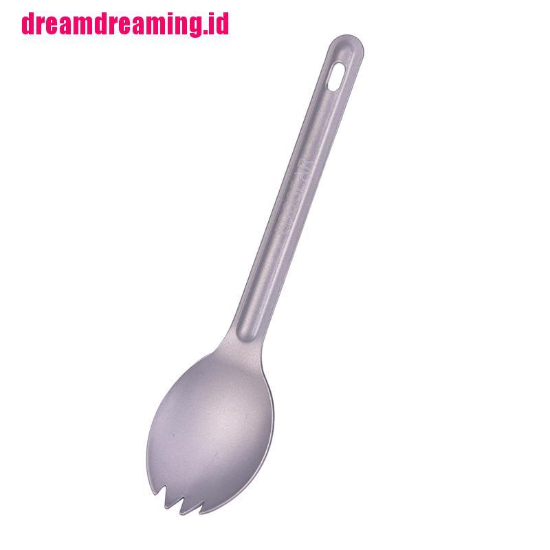 Sendok Garpu Spork Bahan Titanium Dengan Gagang Panjang Untuk Outdoor