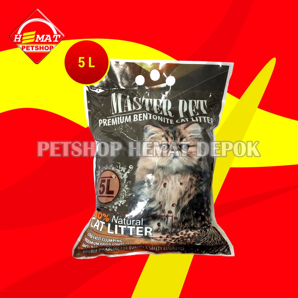 Pasir Kucing wangi Gumpal Clumping Master 5Litter