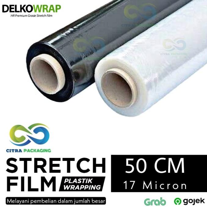 

Diskon PLASTIK WRAP HITAM- STRETCH FILM WRAPPING DELKOWRAP 50 CM x 150M Diskon