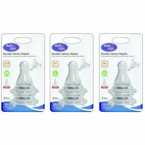 BABY SAFE DOUBLE VALVES NIPPLE SLIM