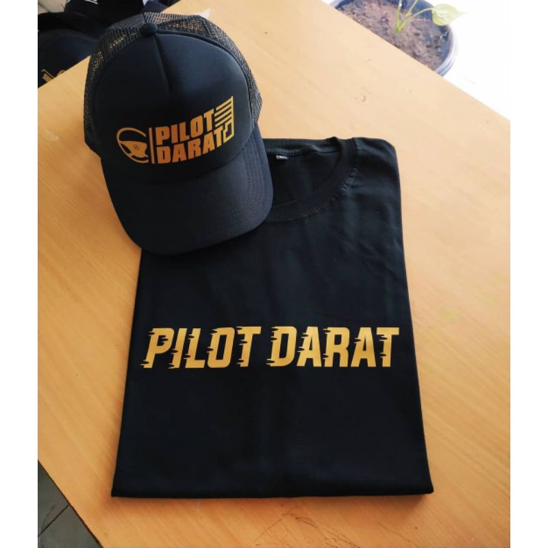 KAOS PILOT DARAT BONUS TOPI
