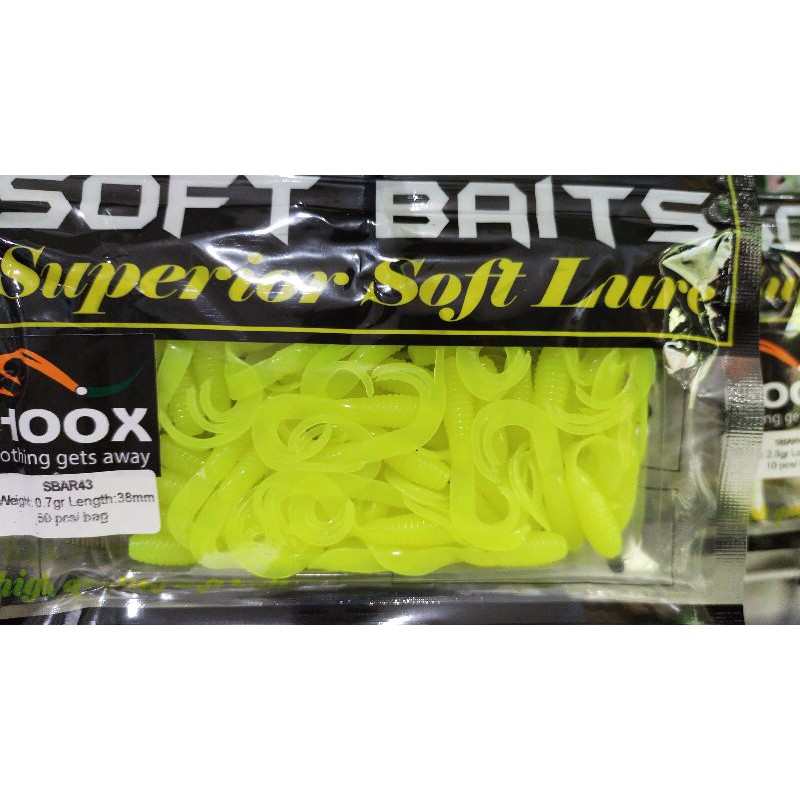 soft lure hoox 38mm