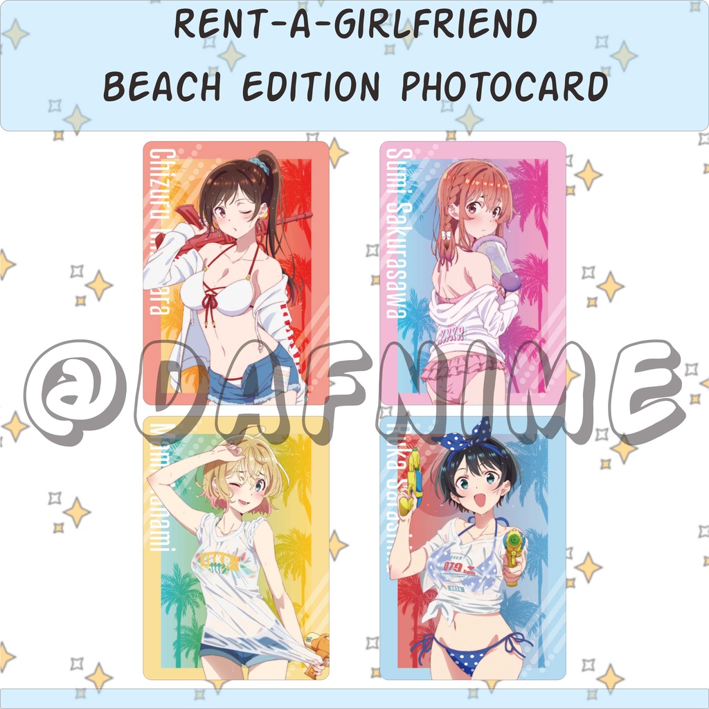 RENT A GIRLFRIEND KANOJO OKARISHIMASU BEACH EDITION PHOTOCARD ANIME