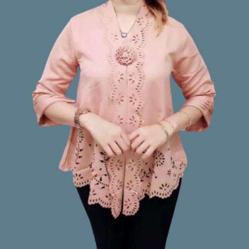 Kebaya Encim Modern katun laser cut Ofneser-Milo Lipat