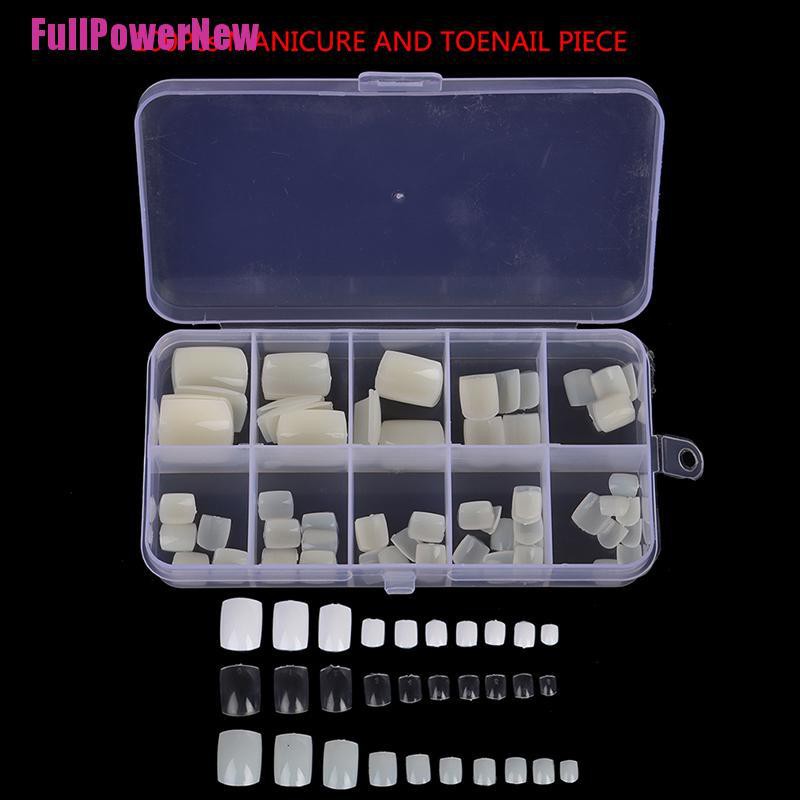 100pcs Kuku Palsu Bahan Akrilik Untuk Dekorasi Nail Art