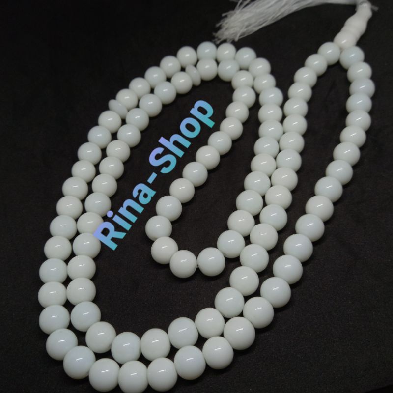 TASBIH BATU NATURAL JADE GIOK PUTIH 10MM ORIGINAL GIOK SUSU