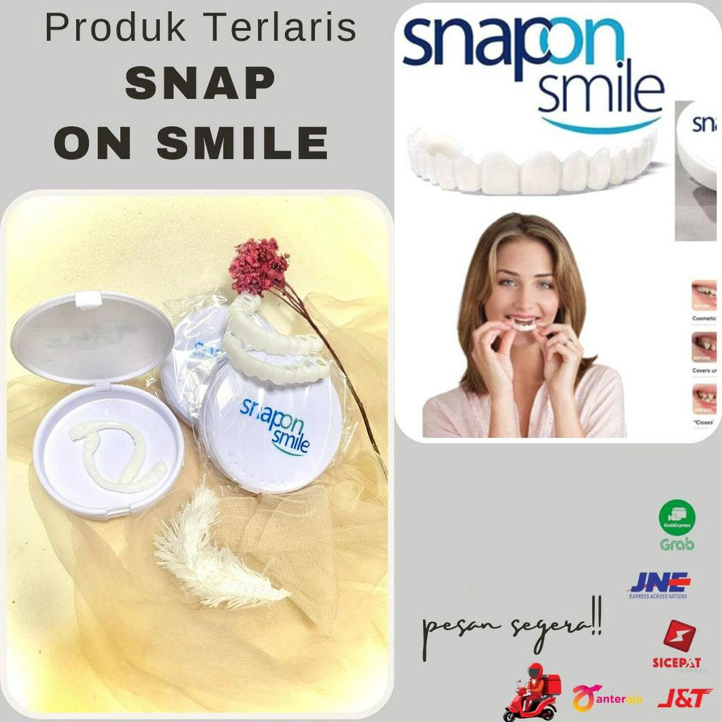 PROMO TERBAIK MENARIK|Snap on Smile Gigi Palsu 1 Set Atas Bawah|Snap On Smile 100% Original Authenti