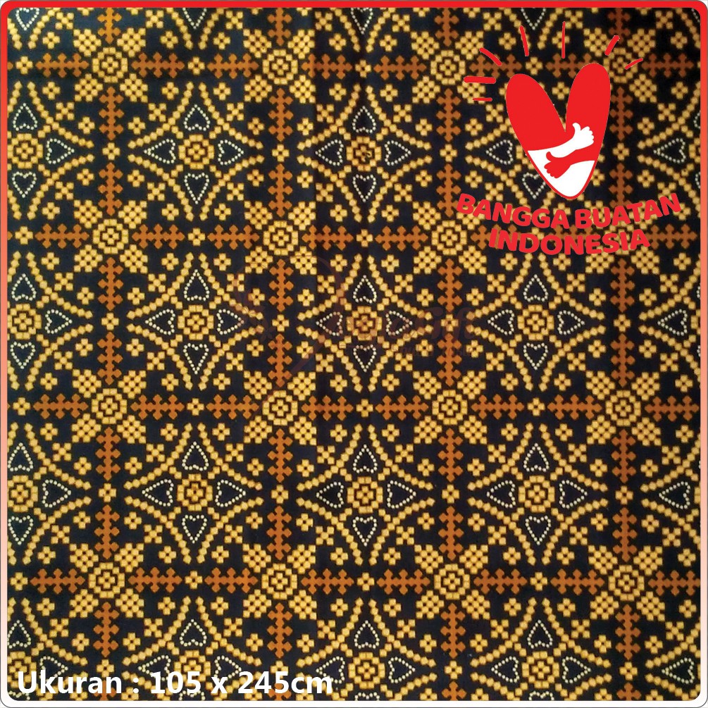 Kain Batik Sogan Motif Nitik Polos