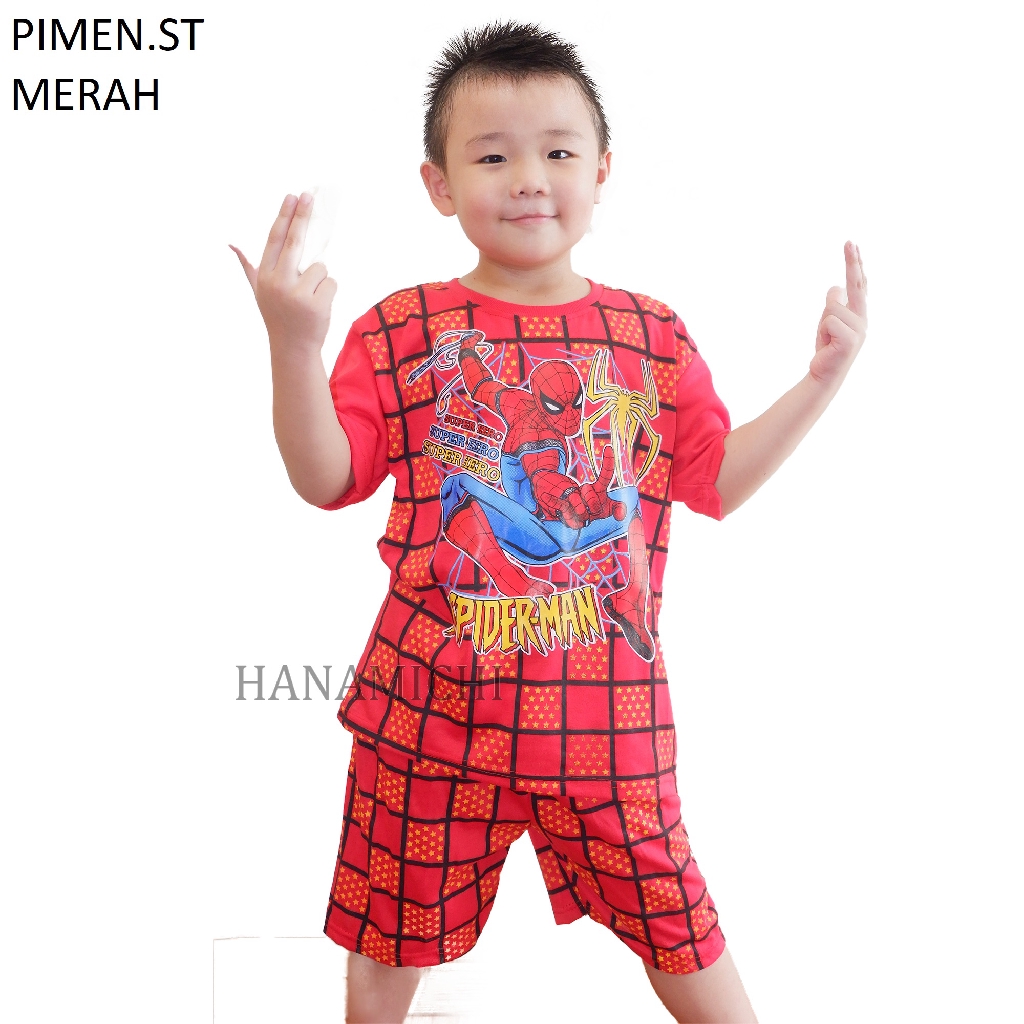 Hanamichi PIMEN.ST Baju Tidur Setelan Anak Lengan Pendek