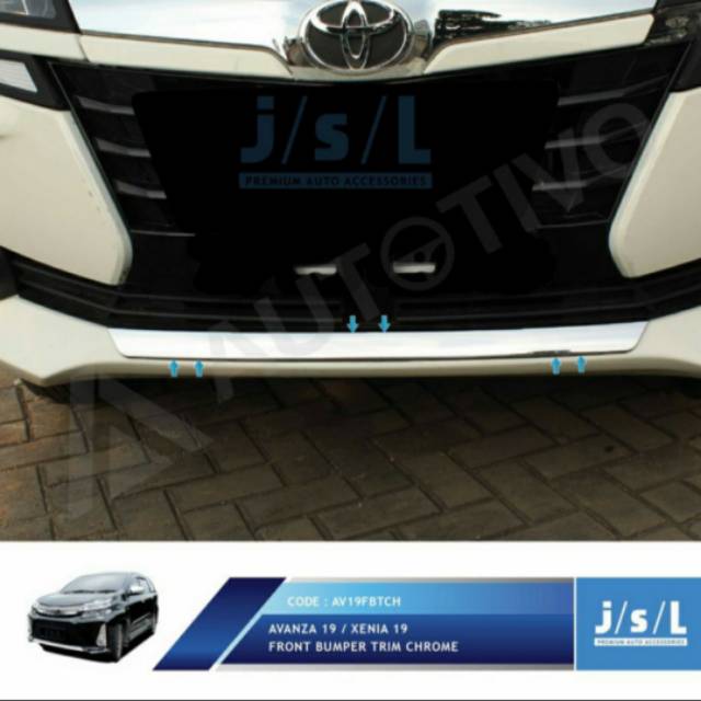 List bumper depan Avanza Xenia 2019/ front bumper trim chrome jsl