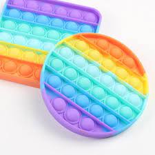 KAGU Fidget Pop It Square Mainan Edukasi Anak Rainbow Popit-2