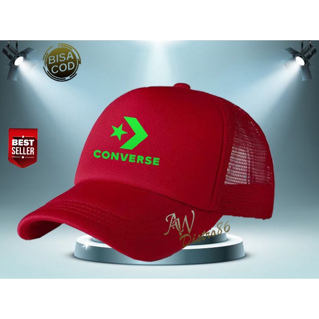 PROMO Topi Distro Converce Text Neon Premuim Quality Topi Trucker Keren Murah Banyak Di Cari Cowok &amp; Cewek Topi Kata Kata Sablon