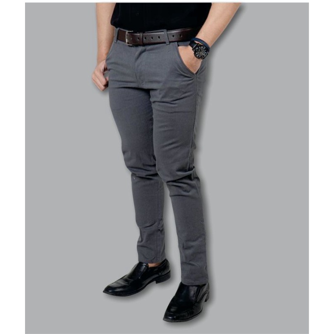 RAF Dnm Celana Chino Chinos Cino Panjang Pria Slimfit Original Warna Grey/Abu