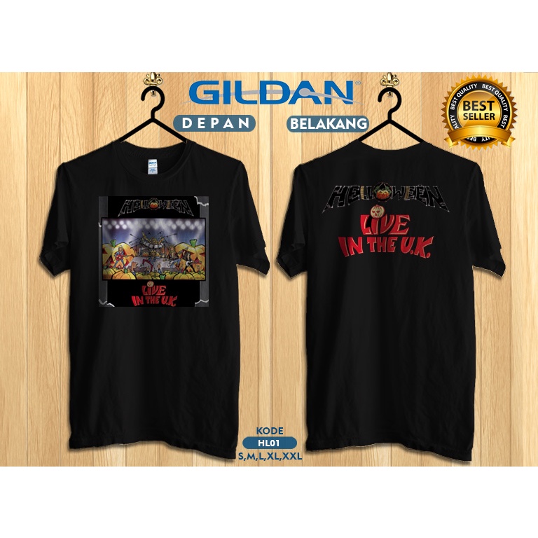 Kaos helloween band live the u.k original gildan HL01