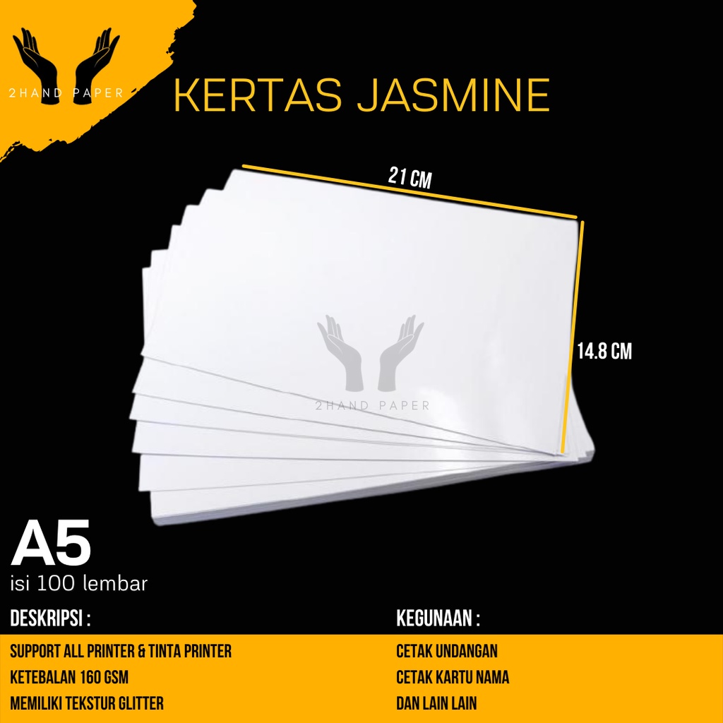 

Kertas Jasmine A5 isi 100 lembar / Kertas Undangan A5