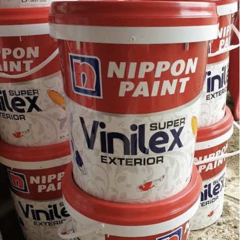 PERTUKANGAN CAT & PERLENGKAPAN NIPPON PAINT SUPER VINILEX EXTERIOR IKAN 25KG PAIL LILY WHITE