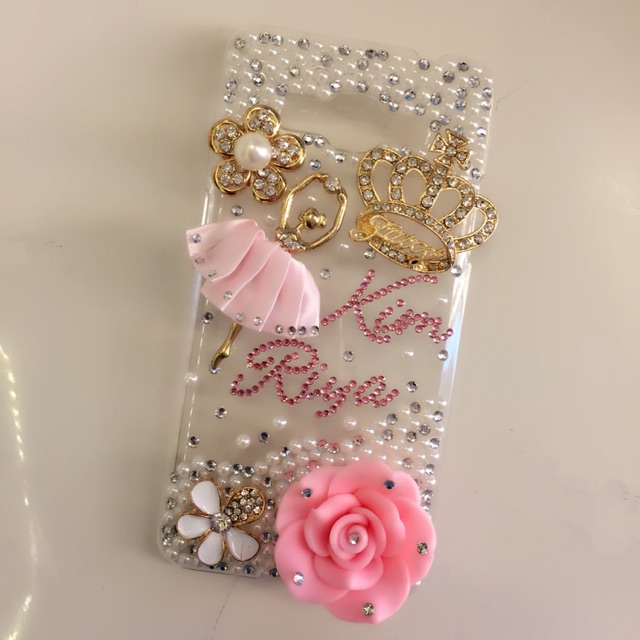 Ballerina Diamond Crown Mahkota Blinkcase Swarovski Hp Samsung Grand prime plus a5 a3 a7 2017