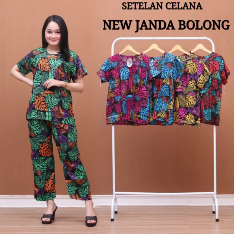 Setelan CP Motif New Janda Bolong