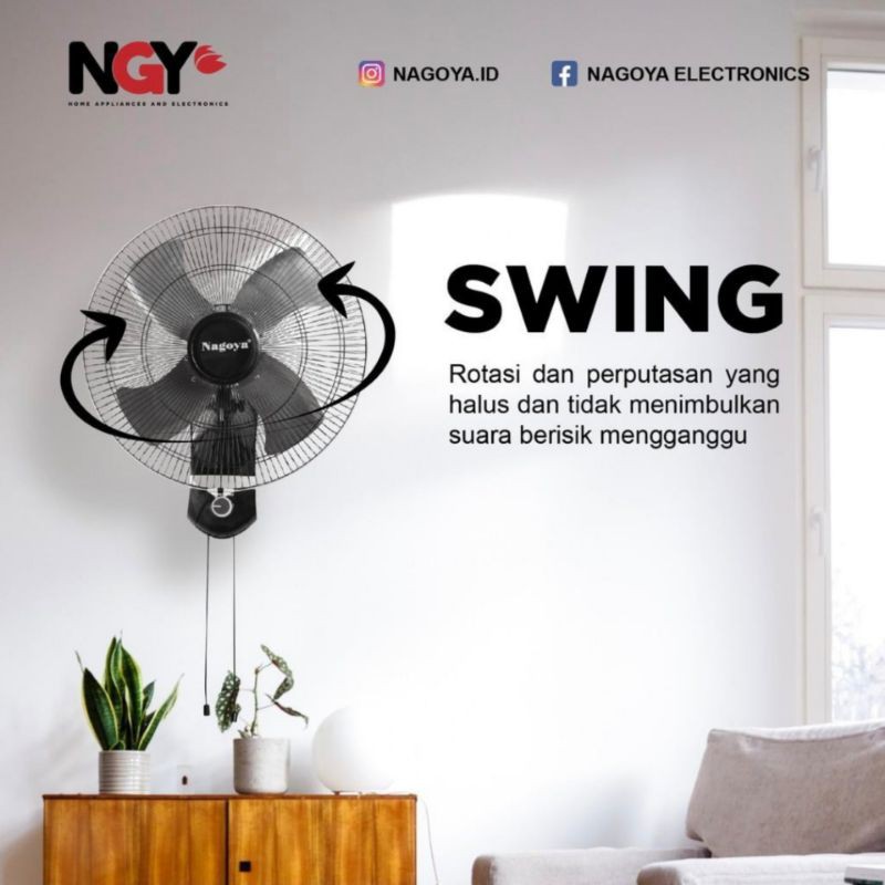 Kipas Angin Dinding Gantung Besi 18 inc / Nagoya Tornado Wall Fan NG-18WF / Matsunichi WF328-1801