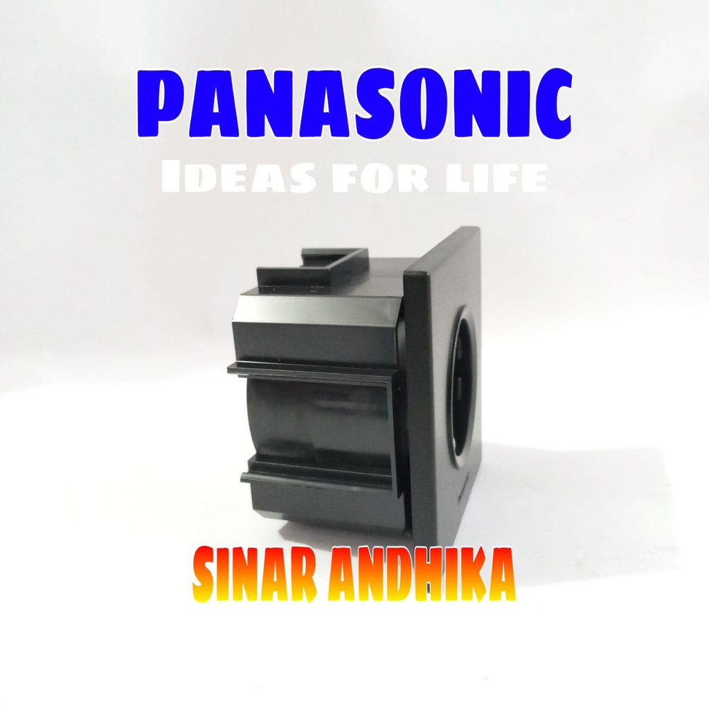 STOP KONTAK SINGLE HITAM INBOW STYLE E PANASONIC WESJP 1121B+WEJ 5911N