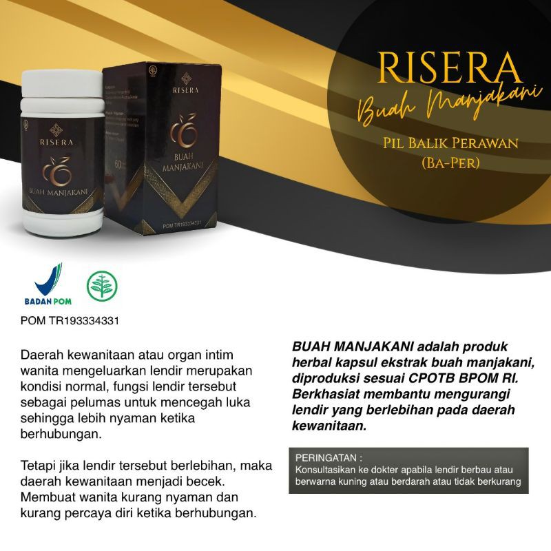 (Original) RISERA BUAH MANJAKANI ORIGINAL Mengatasi Kebersihan Miss V Wanita Dari Dalam Exp Lama