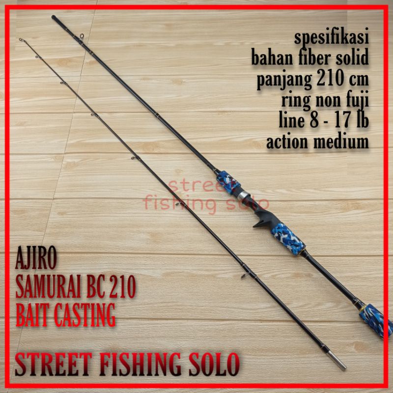 joran ajiro Baitcasting  Samurai 210 cm COD