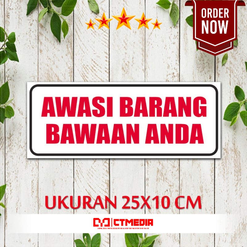 

STIKER AWASI BARANG BAWAAN ANDA
