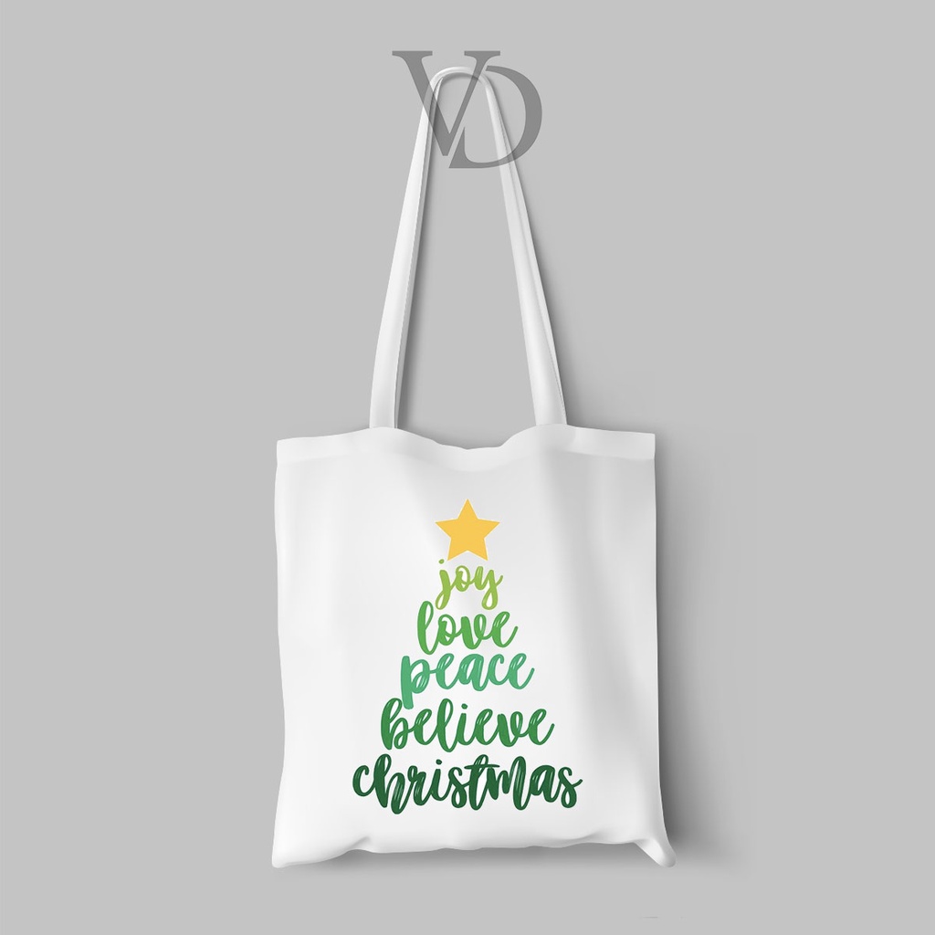 tote bag / tas natal / totebag kanvas / tas motif natal / CHRISTMAS EDITION1