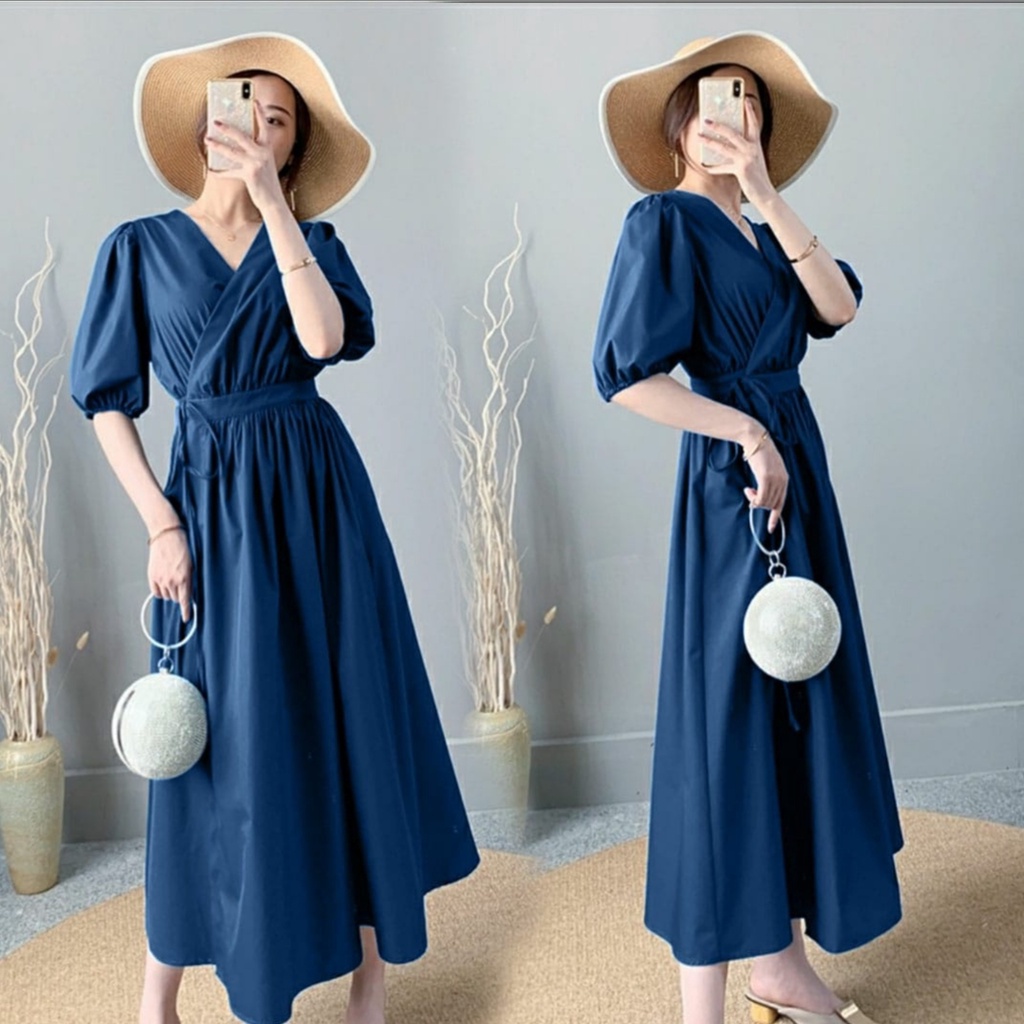 [MCFK] Dress Fuji / Dress Wanita Terbaru / Dress Kekinian / Dress Korea / Long Dress / Dress Trend 2023 / Gaun Wanita Casual