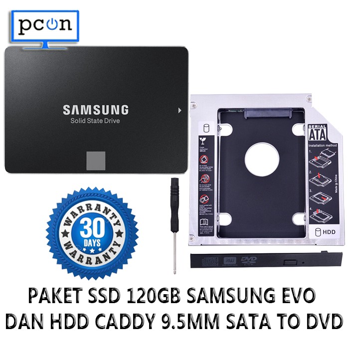 SSD 120GB SATA SAMSUNG DAN HDD CADDY SATA TO DVD TO HDD