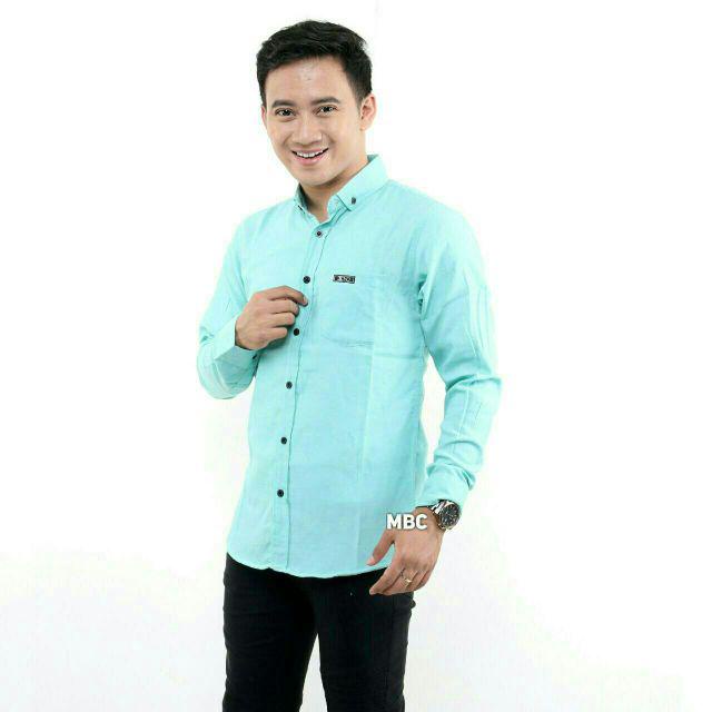 KEMEJA PRIA MENS POLOSAN LENGAN PANJANG COOLMAN PAKIAN PRIA CASUAL PAKAIAN DINAS PNS KERJA-6