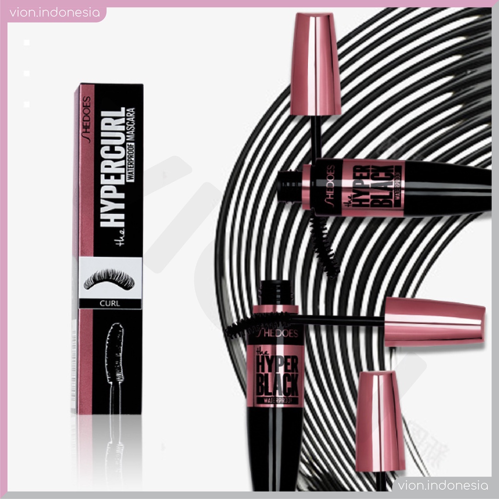 SHEDOES Hypercurl Mascara Fat Pink Big Eye Waterproof Volume Maskara Shedoes SD006