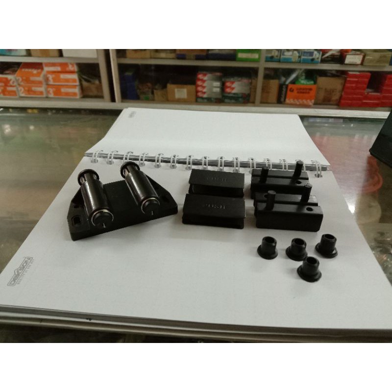 Set Engsel Kaca Jepit + Magnet + Push Double Engsel Pivot Kaca