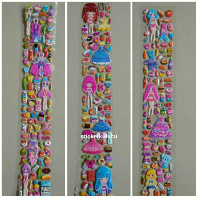 Stiker anak timbul dress up baju bajuan 6x34cm Shopee Stiker anak timbul dress up baju bajuan 6x34cm Shopee