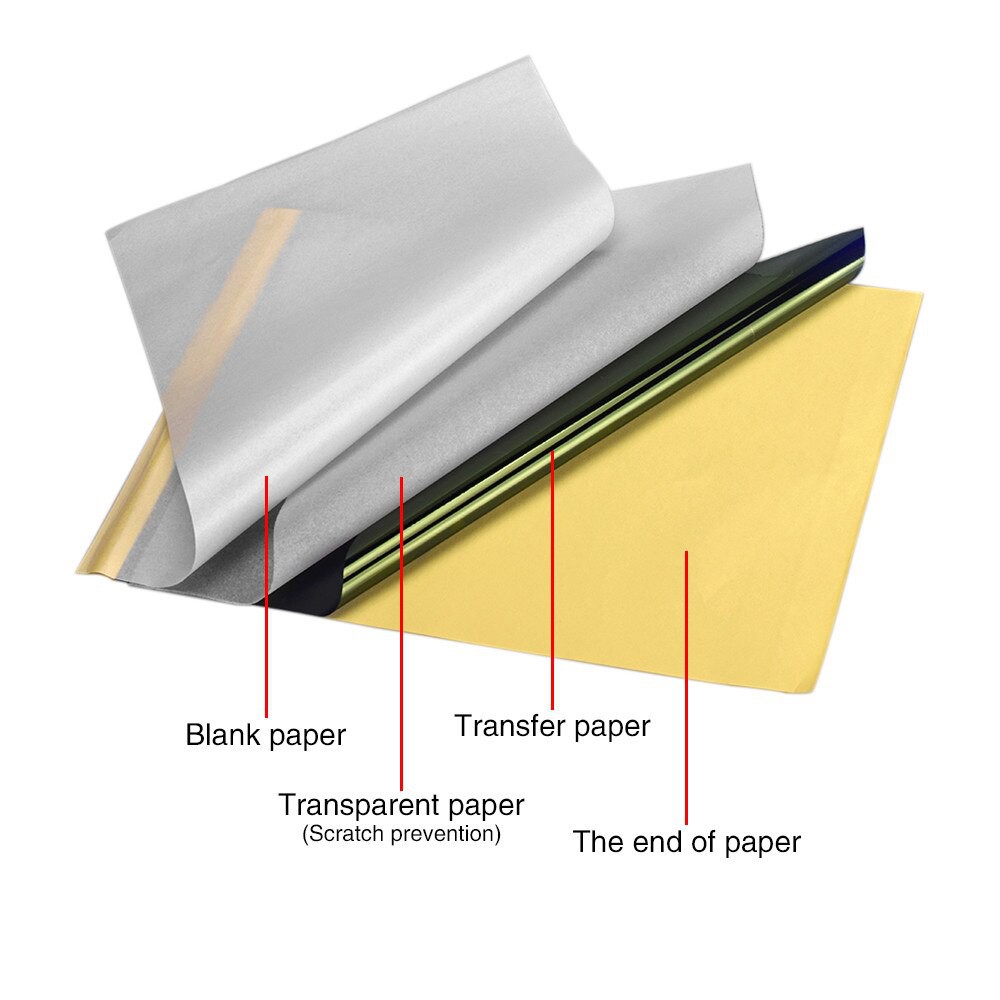 

PRODUK IMPORT 10pcs Tattoo Transfer Paper Tattoo Stencil Transfer Carbon Paper Top A4 Papier