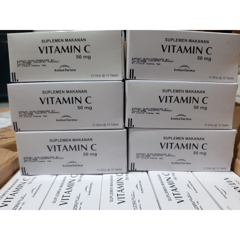 Vitamin C 50 Mg Kimia Farma 1 Box Isi 100 Tablet Daya Tahan Tubuh Shopee Indonesia