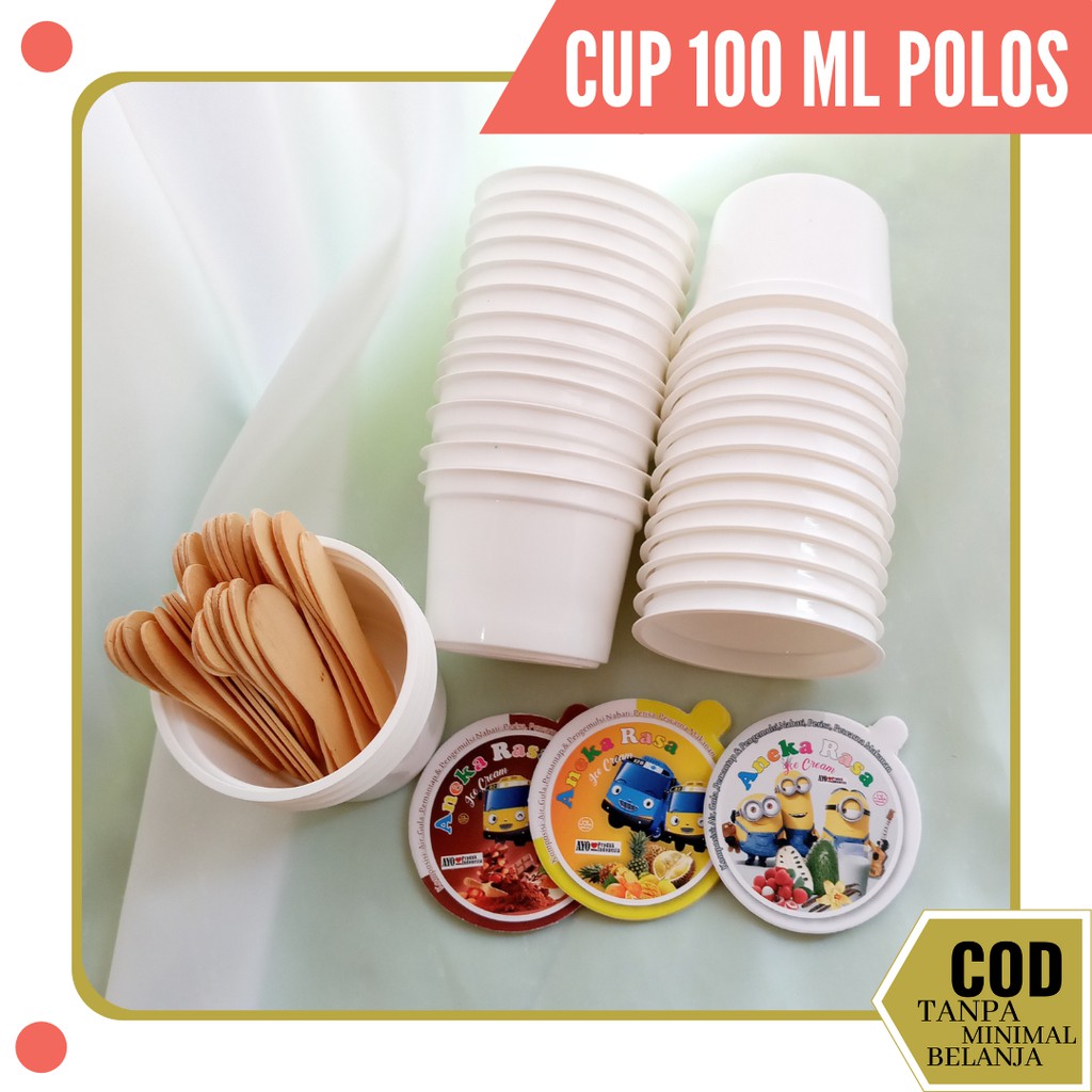 CUP PLASTIK KECIL / GELAS CUP KERTAS / BAHAN CUP ES KRIM