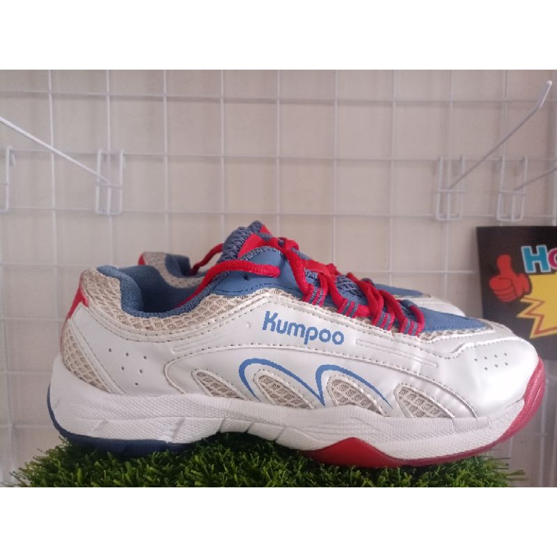 Sepatu badminton Kumpoo KH-25 White second original