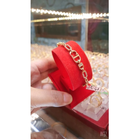 gelang bangle CD mata putih emas 8k (375) asli