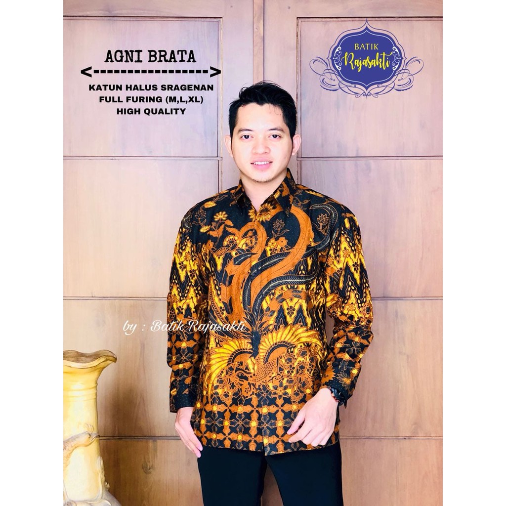 AGNI BRATA RAJASAKTI KEMEJA BATIK SOLO PRIA LENGAN PANJANG LAPIS FURING ATASAN BATIK PREMIUM MODERN KATUN HALUS BAHUWIRYA  BANAMITRA BANAMITRA PUTIH BANGSAWAN BAYU PUTRA BERLIAN BIRU BHARATAYUDA BIMASENA BIRENDRA BIRU INDAH BRAHMAKERTA BRAHMAKERTA MERAH