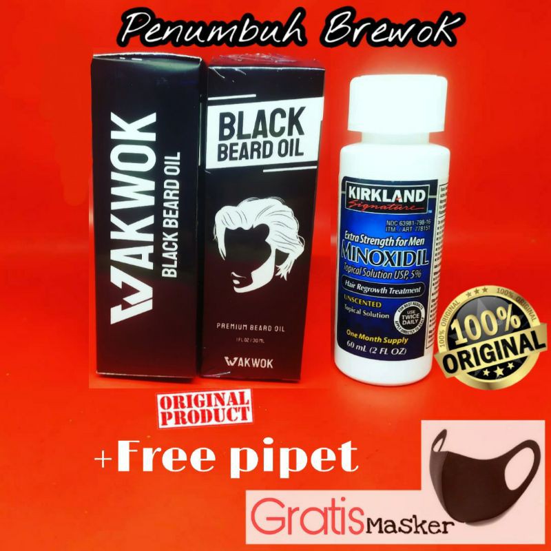 BBO Black Beard oil wakwok dan minoxidil  penumbuh brewok  