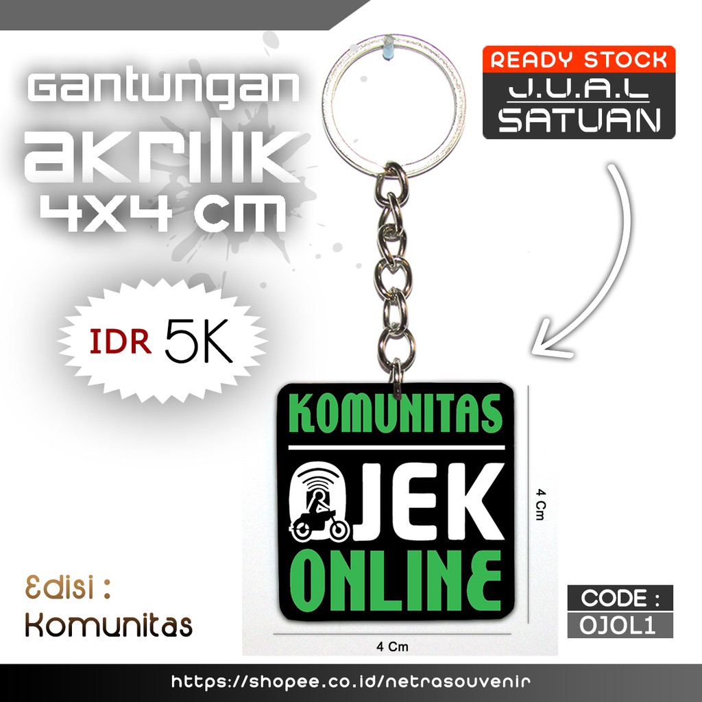 READY STOCK GANTUNGAN  AKRILIK KOMUNITAS - OJOL1