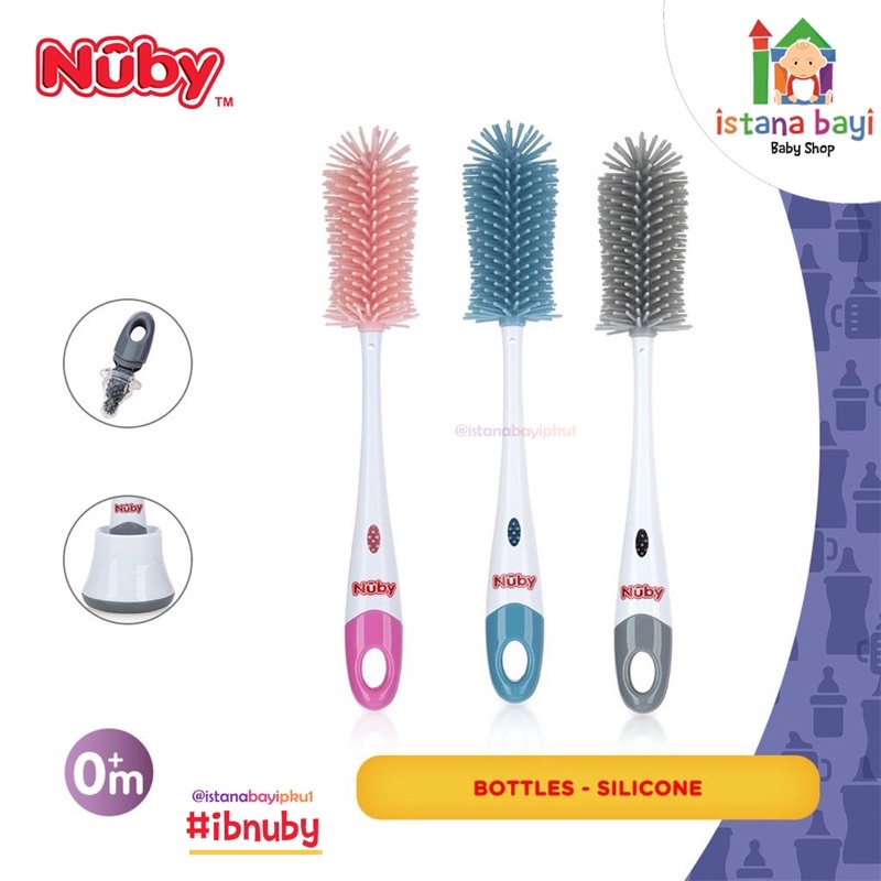 NUBY Kids Silicone Brush-Sikat botol bayi silikon