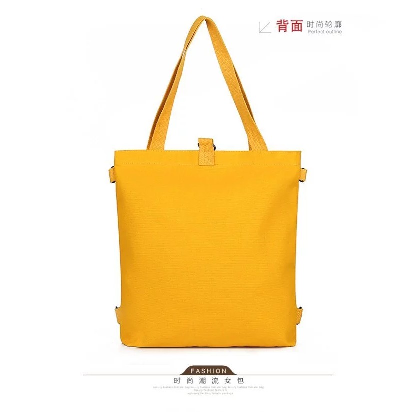 Tas Wanita Totebag Bahan Kanvas Free Gantungan Fashion Stylish Tas Jinjing