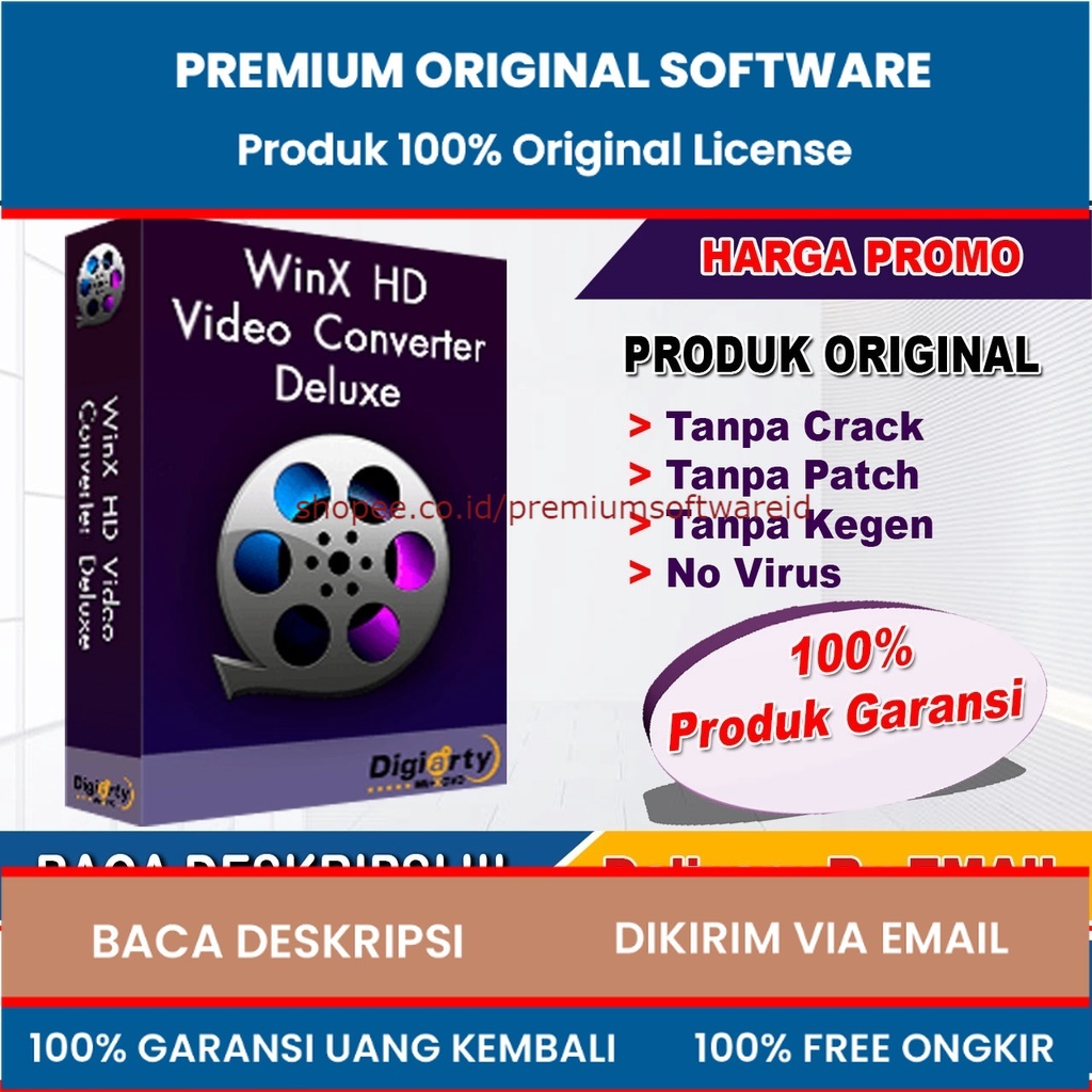 WinX HD Video Converter Deluxe - Software Konversi Video HD/4K Mengedit dan Mengunduh Video dengan Cepat Dukungan Format Luas Teknologi Akselerasi Perangkat Keras untuk Kualitas Terbaik