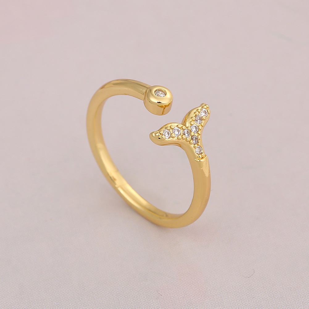 Ornamen cincin baru pribadi pembukaan cincin cincin adjustable kecil cincin