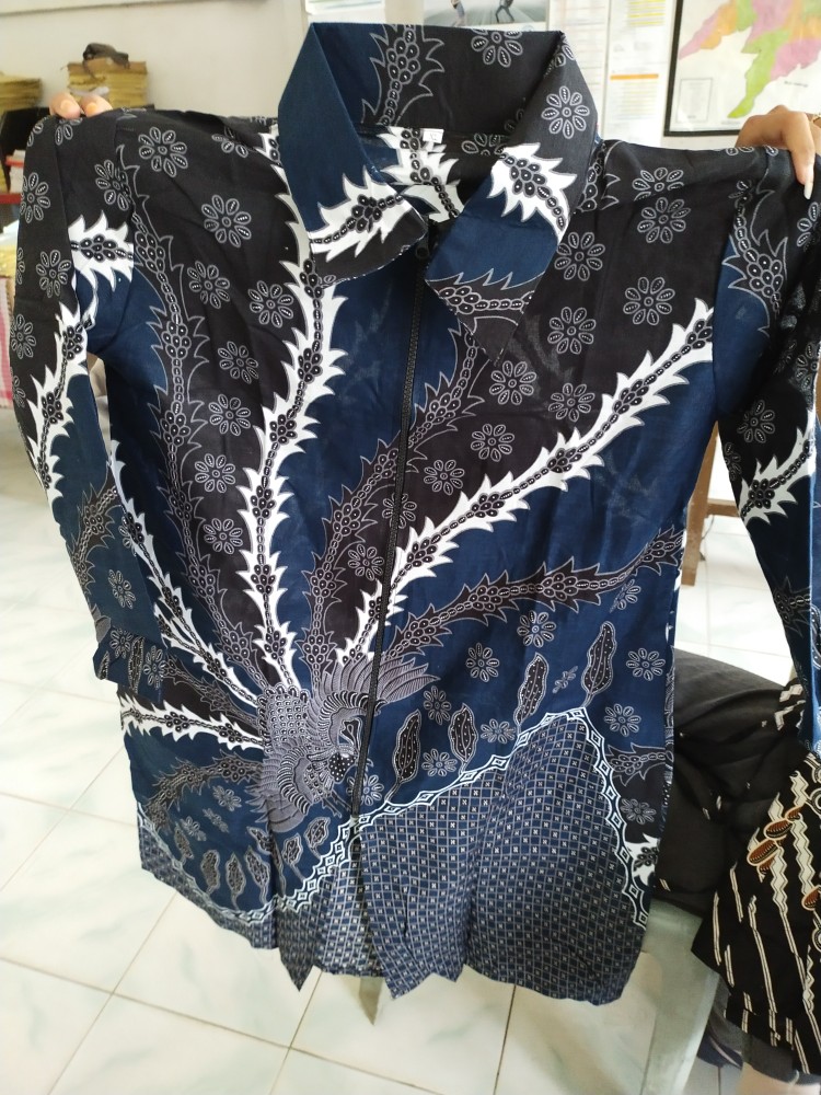 Promo 7.7 Mega Sale Tunik Batik Zipper Depan M L Xl Xxl