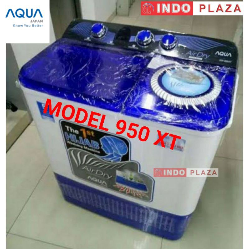 Mesin cuci 2 tabung 9 kg / 9kg AQUA QW-980xt / QW-950xt