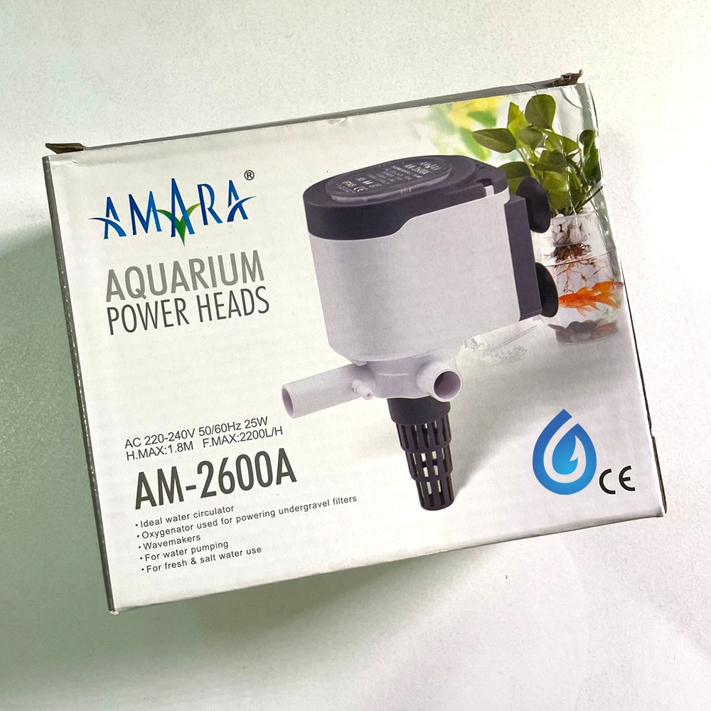 NOASIS POWER HEAD AQUARIUM AMARA AM 2600 A AM - 2600 A POMPA AIR CELUP WATT RENDAH LOW WATT