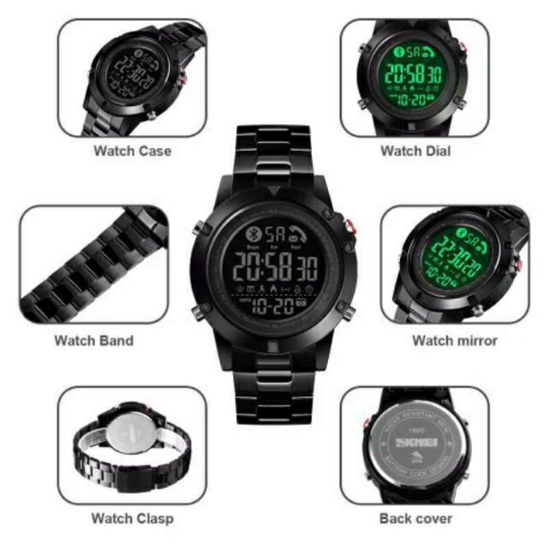 Jam Skmei 1500 smartwatch bluetooth original bergaransi free carton box